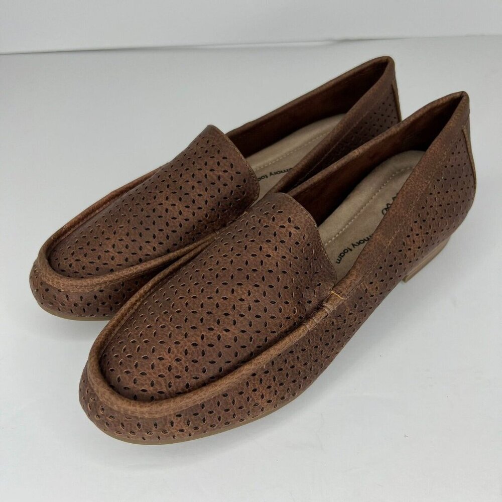 Mia Amore Womens Memory Foam Brown Solid Slip On Size 8.5 Loafer Flats - Picture 1 of 9